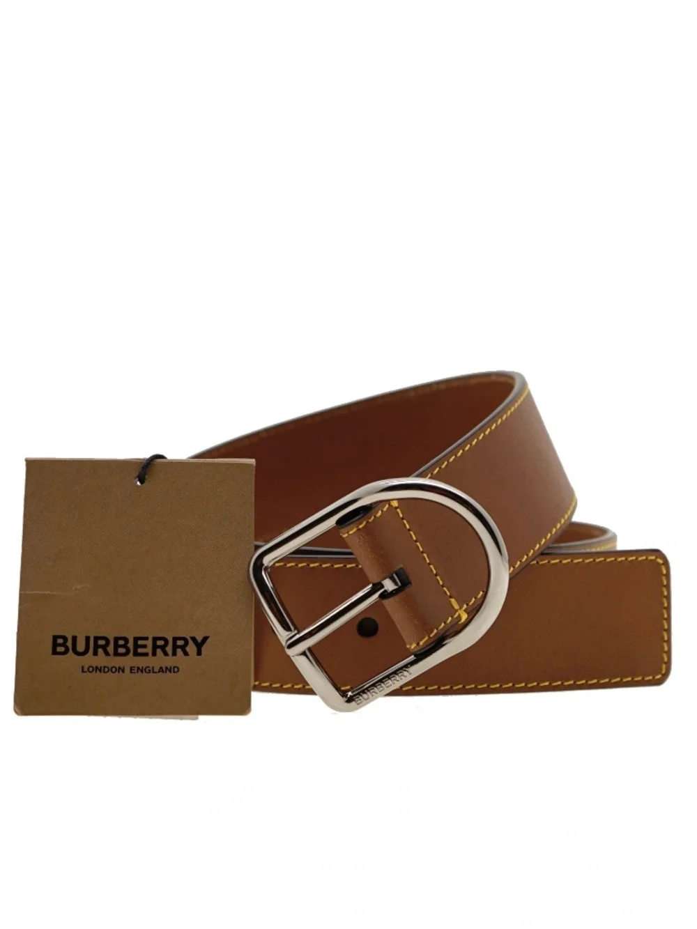 Burberry Men Belt Jack Bridle Tan Leather Size 32 / 90cm New